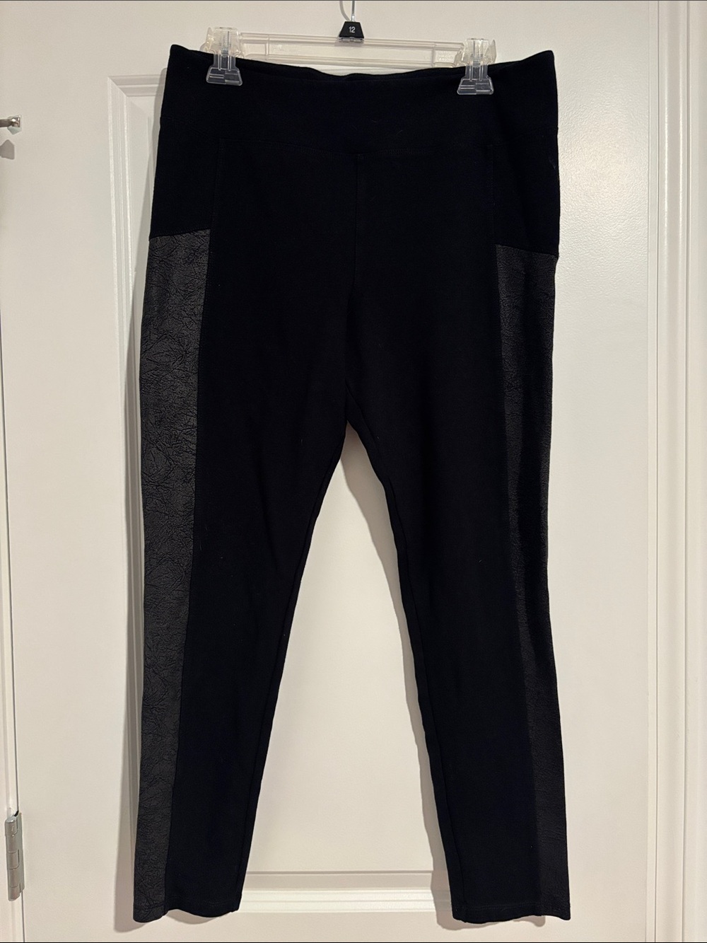Mudd Black Leggings with Textured Side Panels
